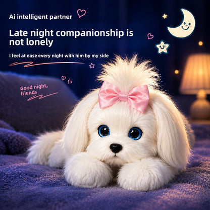 Cross-border intelligent AI plush scrawled dog doll girlfriends give gifts to classmates early education emotional dialogue interactive toys