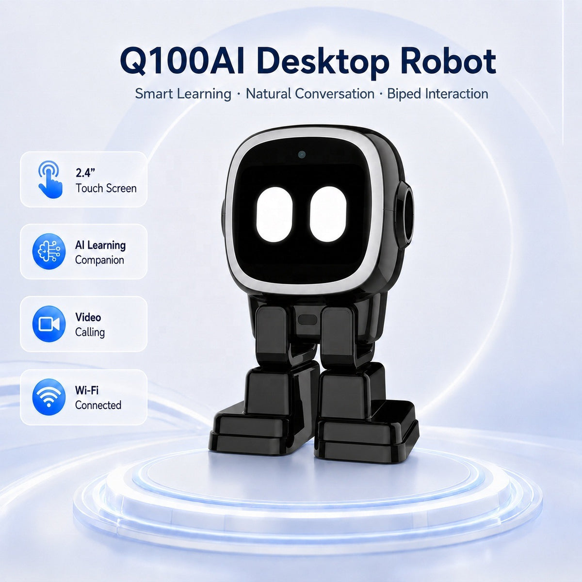 AI intelligent emotional companion robot emo voice conversation translation dancing toy education learning alarm clock