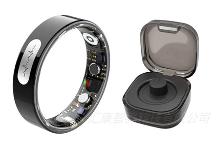 Smart ring remote care and long battery life with magnetic charging