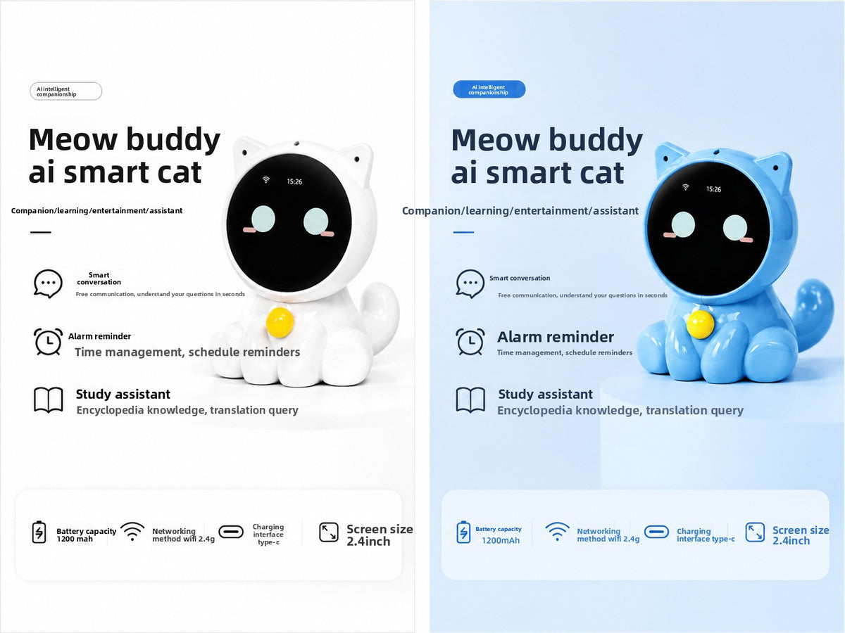 Meow partner desktop EchoEar Xiaozhi AI chat voice companion robot cute pet deepseek intelligent dialogue