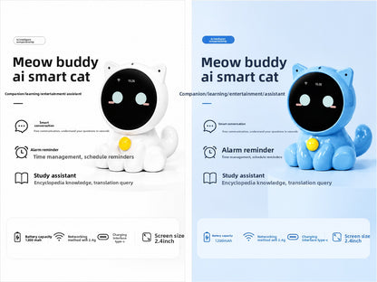 Meow partner desktop EchoEar Xiaozhi AI chat voice companion robot cute pet deepseek intelligent dialogue