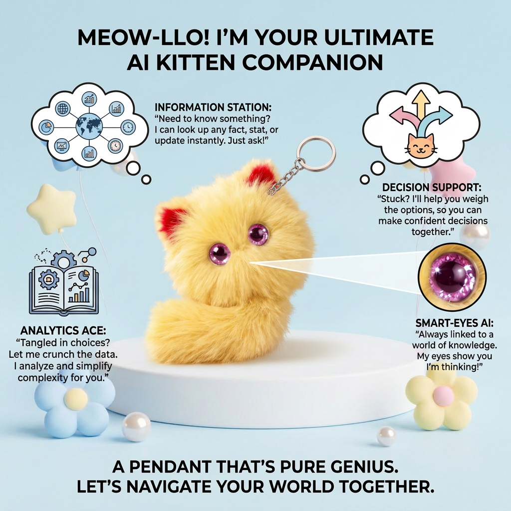 AI Smart Plush Cat – Talking Companion with Memory & 3-in-1 Design