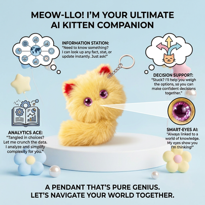 AI Smart Plush Cat – Talking Companion with Memory & 3-in-1 Design