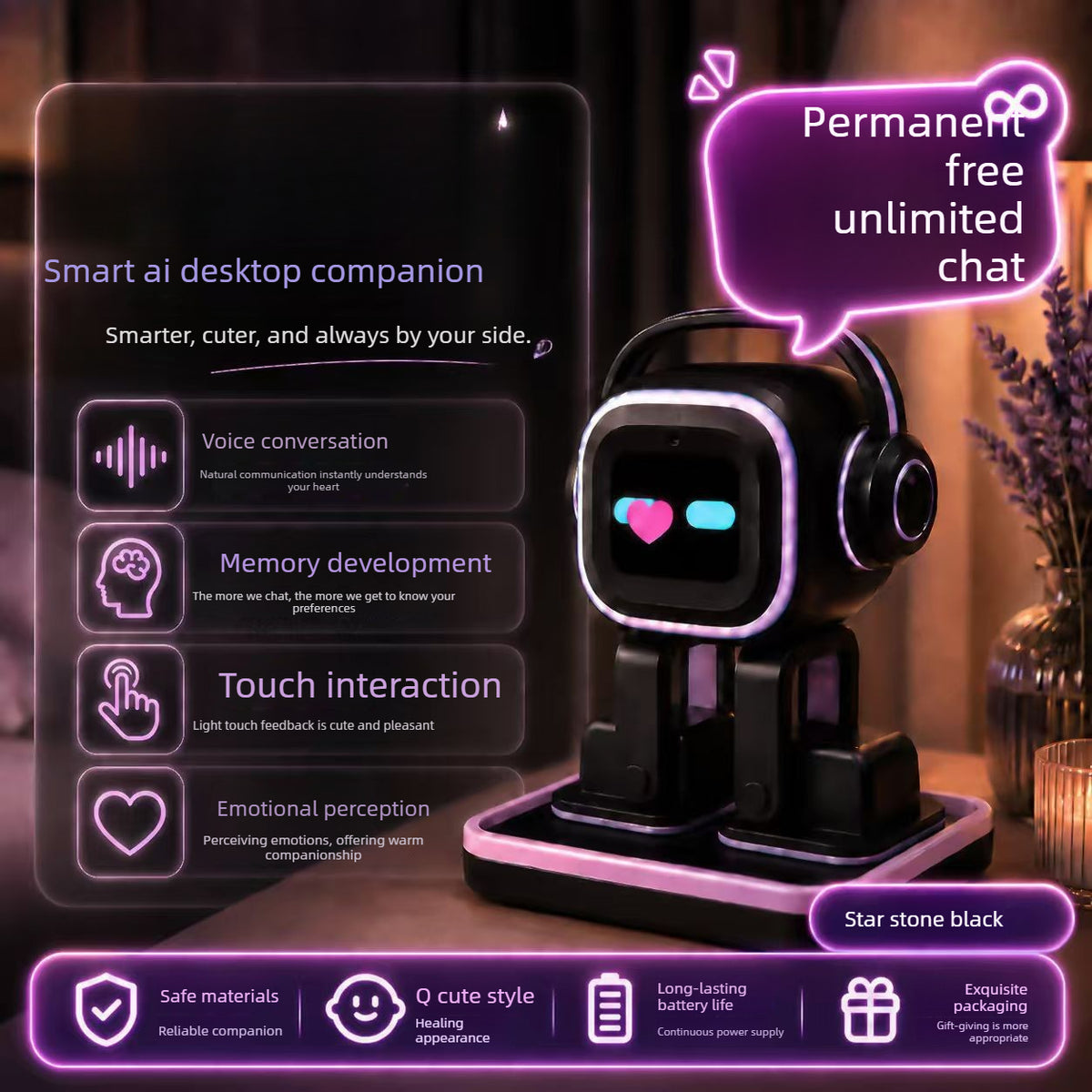 EMO AI Robot Pet – Smart Companion with Camera